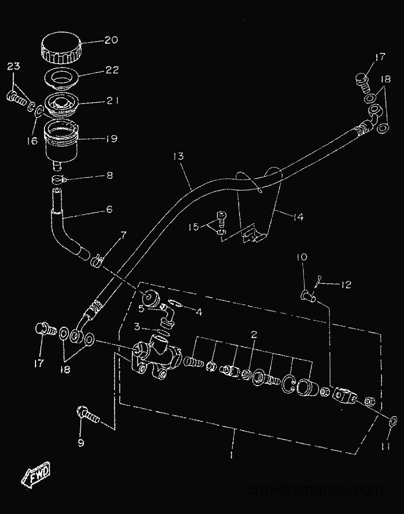 1999 Scooter TZR50 - TZR50 (4YV2) [999] - REAR MASTER CYLINDER