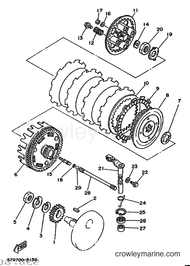 1987 Dirt Bike XT250T - XT250T (1EU0) [010] - CLUTCH