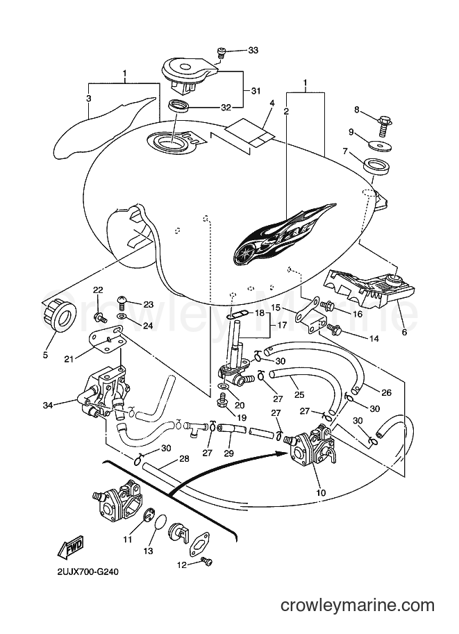 2008 Cruiser XV250 - XV250 (2UJX) [010] - FUEL TANK