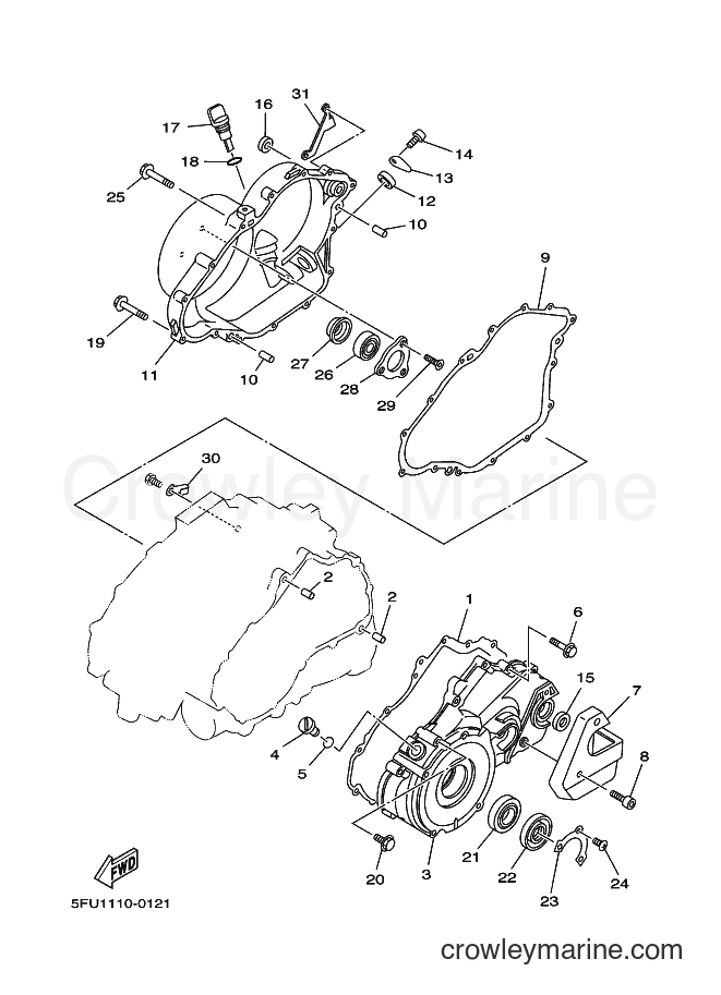 2000 ATV YFM400FWN - YFM400FWN (5FU3) [010] - CRANKCASE COVER 1
