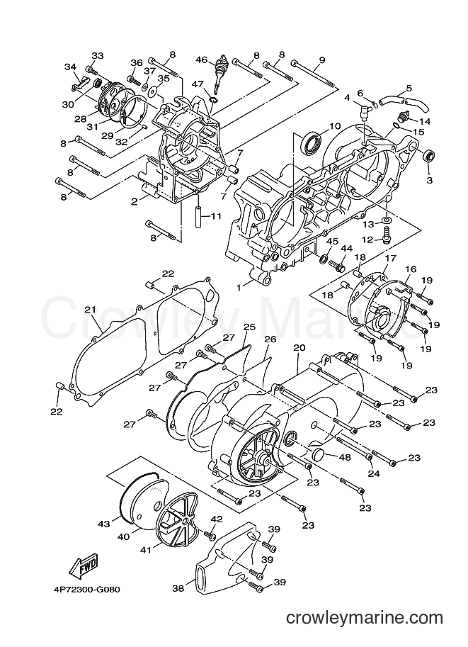 Yamaha Motors XC125E (4P75) [020] - CRANKCASE