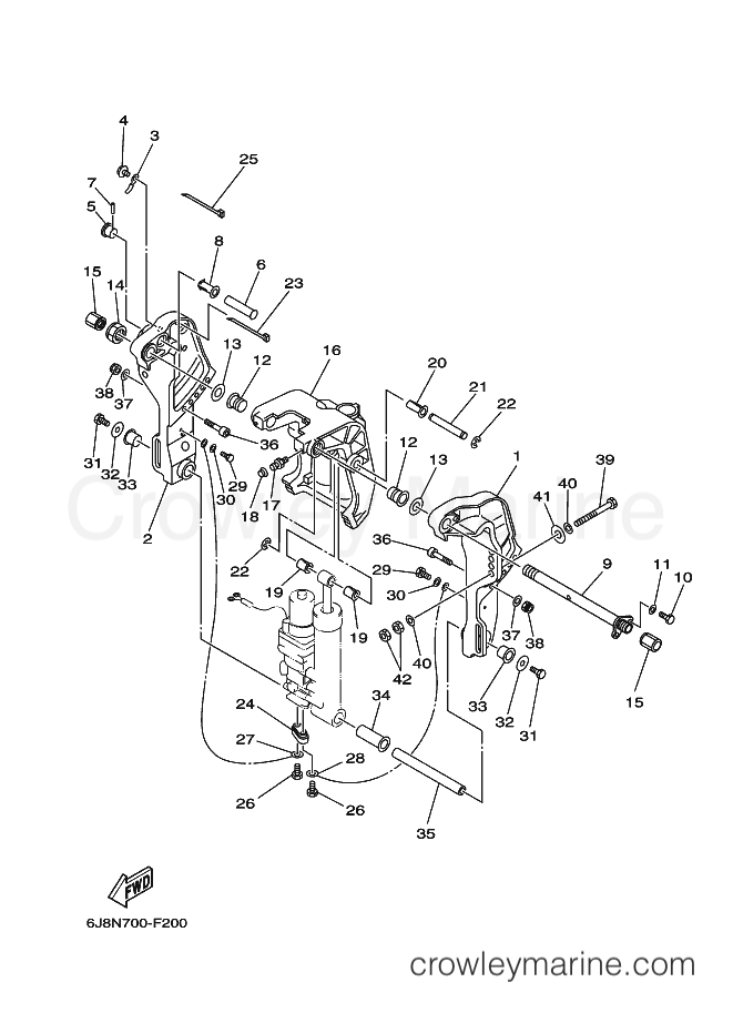 Yamaha Motors 30D (6J8M) [110] - BRACKET 3