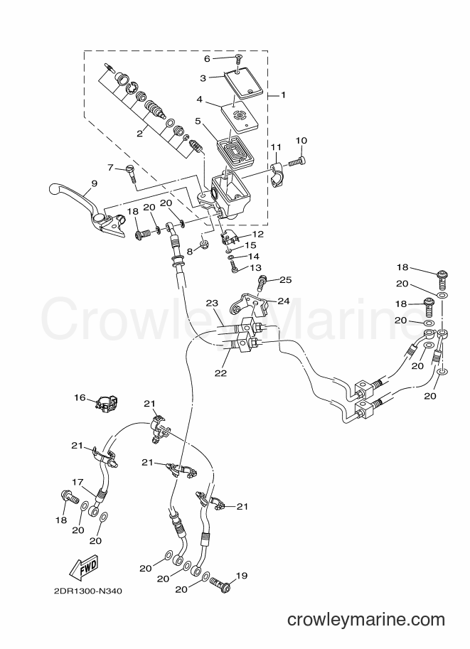 2014 Street Bike MT09A - MT09A (2DR4) [010] - FRONT MASTER CYLINDER