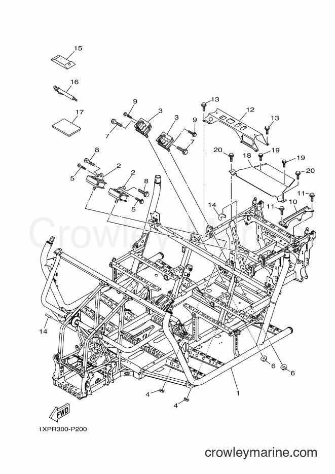 Yamaha Motors YXM700E (1XPR) [010] - FRAME