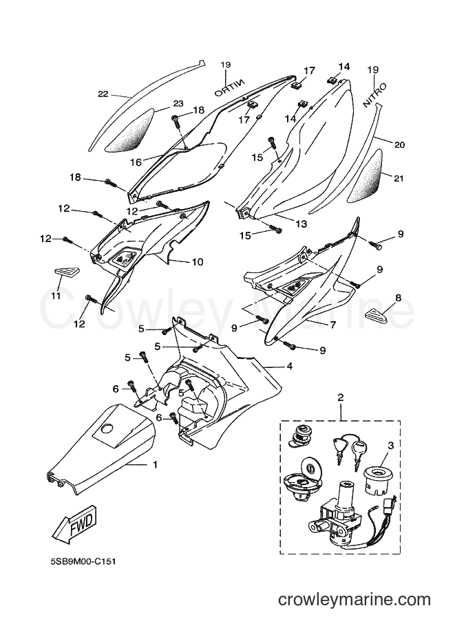 2004 Scooter YQ50L - YQ50L (5SB9) [030] - SIDE COVER