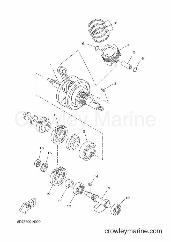 2014 Dirt Bike WR125R - WR125R (22BB) [030] - CRANKSHAFT & PISTON
