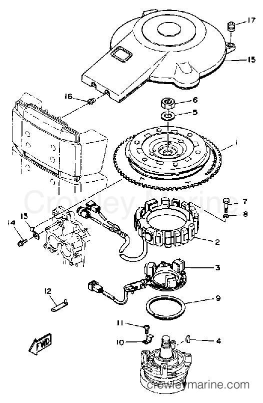 CDI 1990 Outboard 200hp 200ETXD Crowley Marine