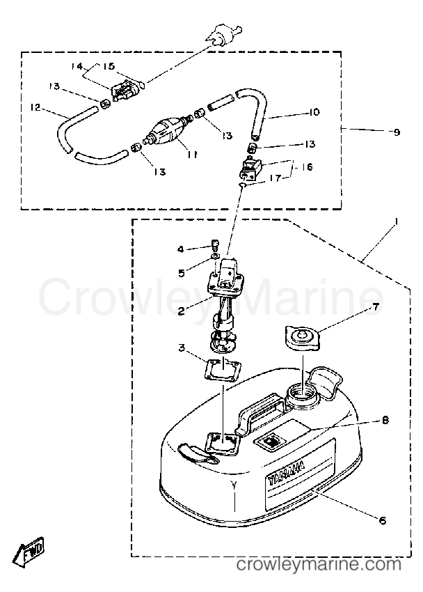 Yamaha Motors FT9.9ELD - FUEL TANK