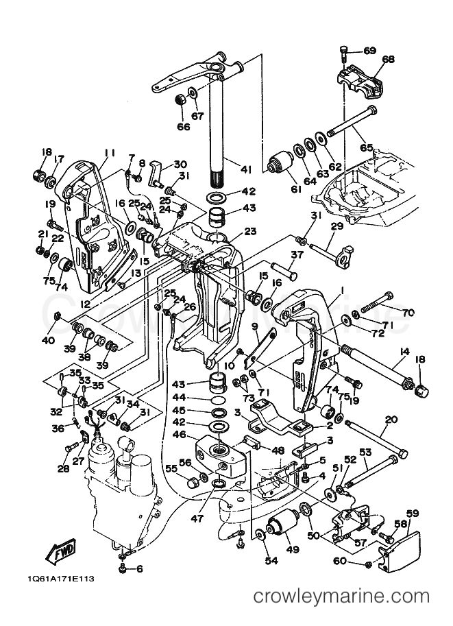 Yamaha Motors 250A (61A0) [010] - BRACKET 1