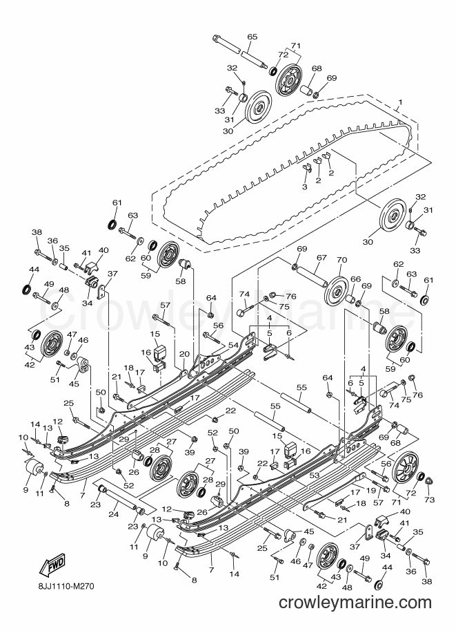 2013 Snowmobile RFX10ST2S - RFX10ST2S (8JJ1) [020] - TRACK SUSPENSION 1