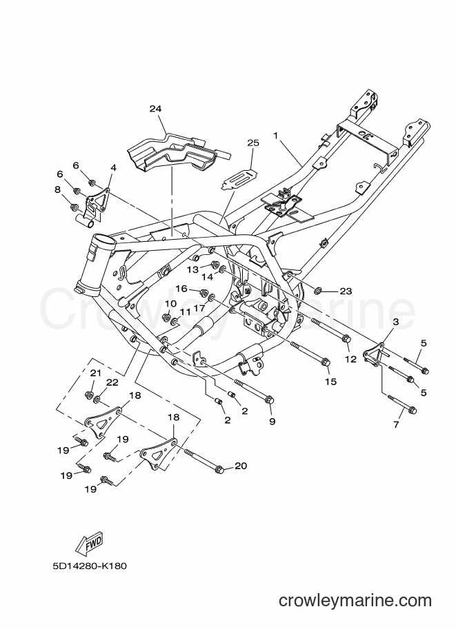 2011 Street Bike YBR250 - YBR250 (5D14) [010] - FRAME