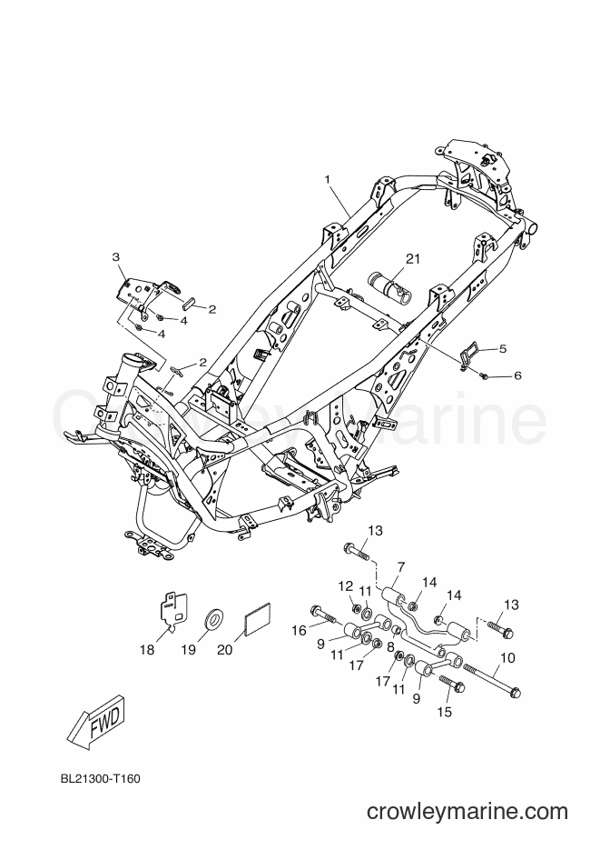 2018 Scooter YP125RA - YP125RA (BL21) [010] - FRAME