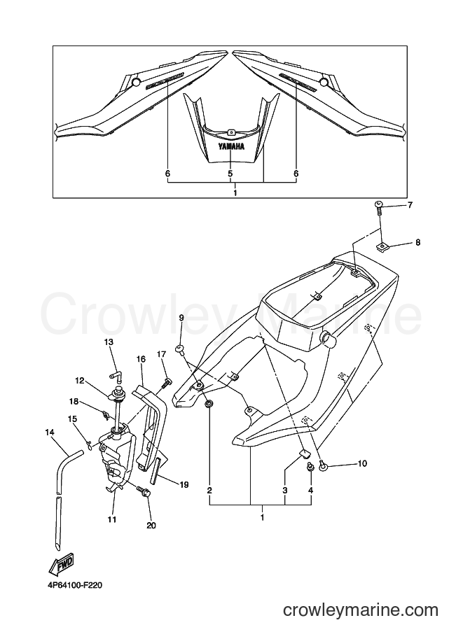 Yamaha Motors YZF-R6S (4P66) [010] - SIDE COVER