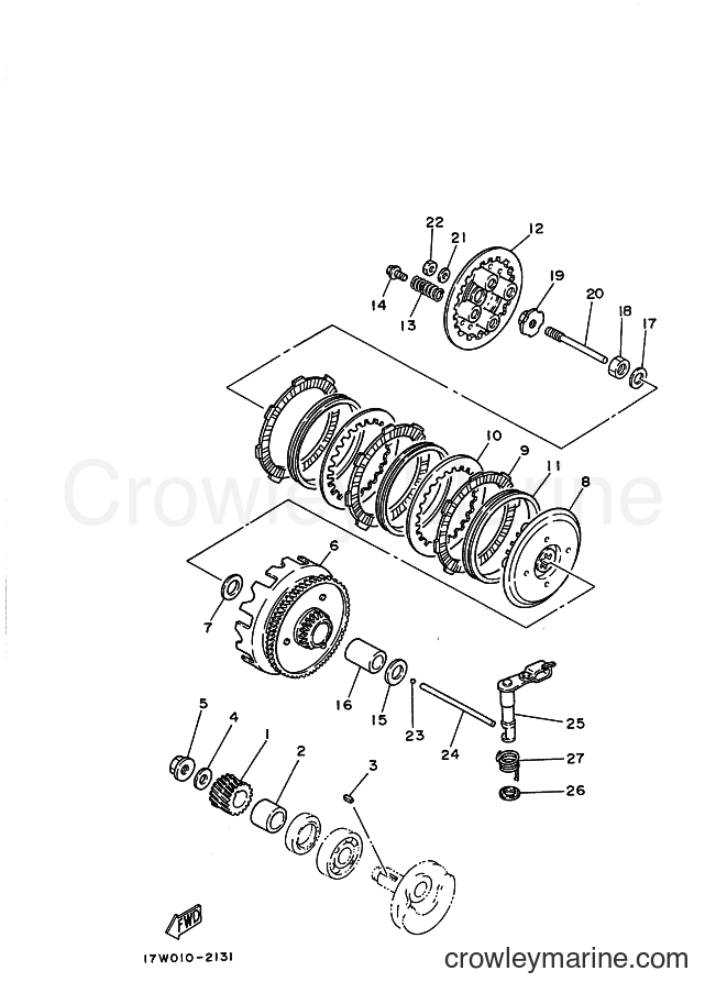 1991 Dirt Bike DT50LC - DT50LC (3BK7) [010] - CLUTCH