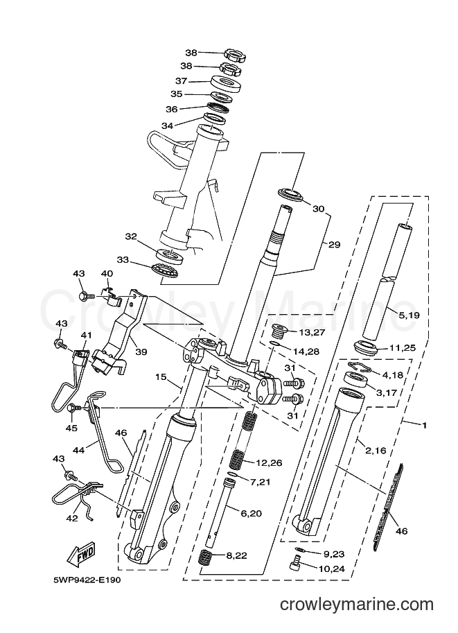 Yamaha Motors AL115C (5WP9) [010] - STEERING