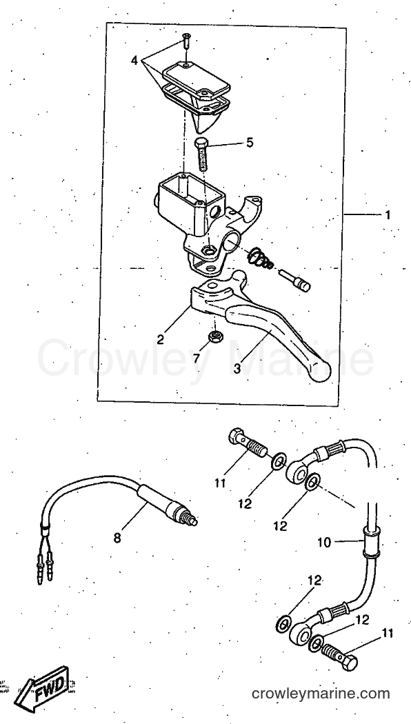 1997 Scooter YQ50 - YQ50 (5CK1) [999] - REAR MASTER CYLINDER
