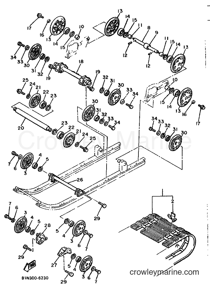 1988 Snowmobile ET340TR - ET340TR (84U) [999] - TRACK SUSPENSION 1