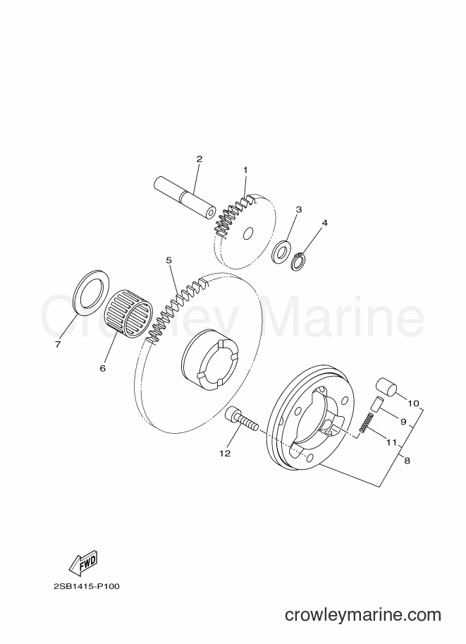 Yamaha Motors YS125-5C (BT41) [010] - STARTER CLUTCH
