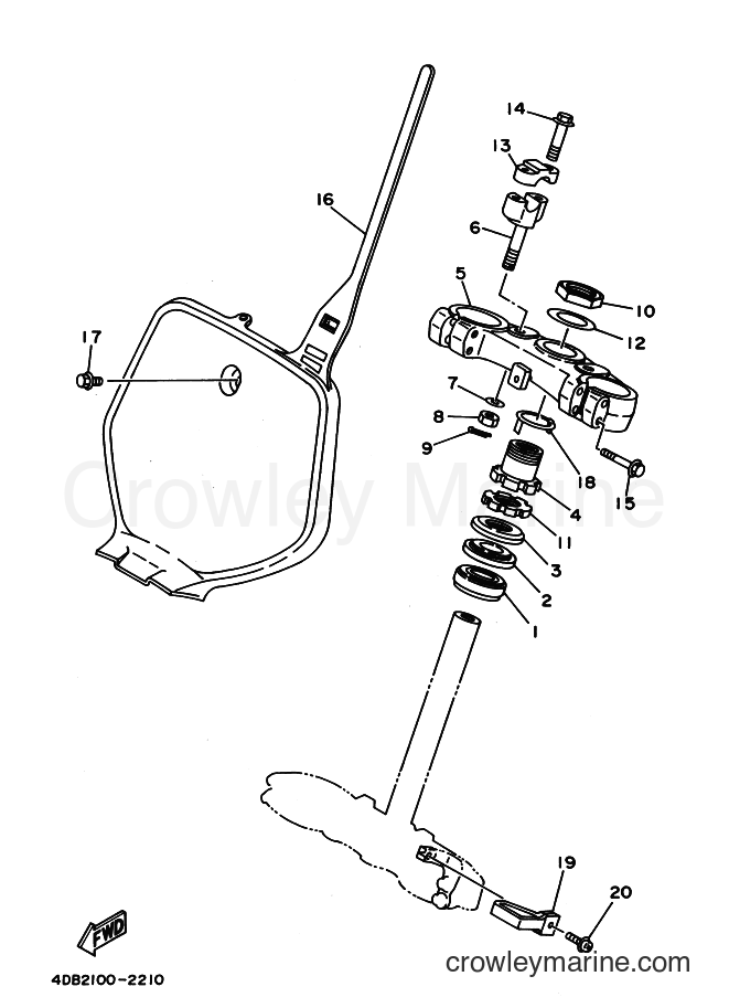 1992 Dirt Bike YZ125 - YZ125 (4DB2) [030] - STEERING