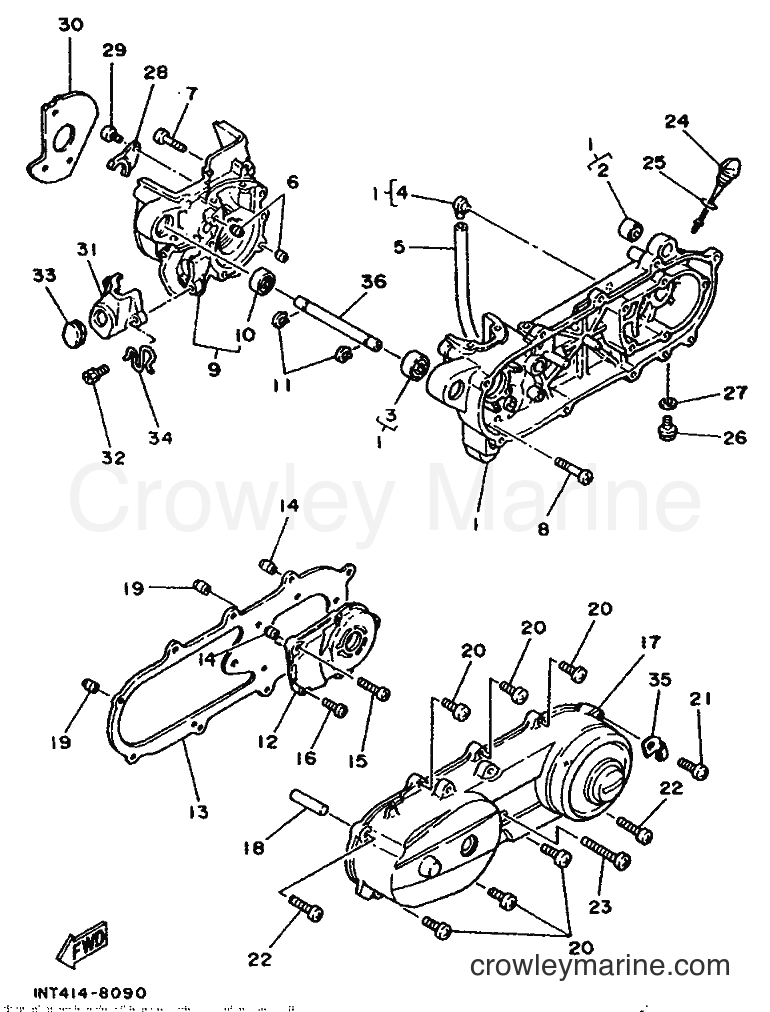 1993 Scooter CT50S - CT50S (3NT9) [999] - CRANKCASE
