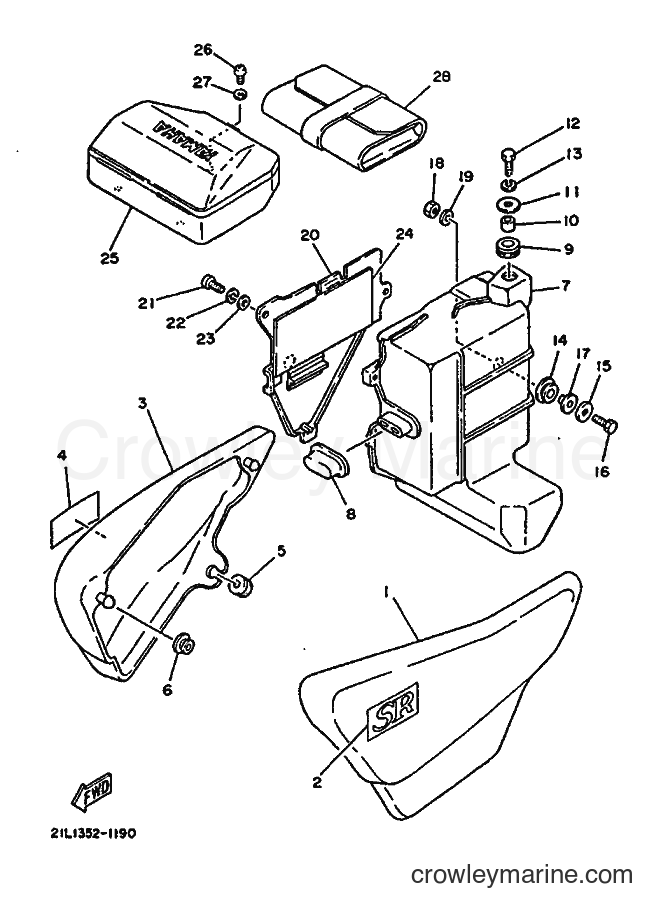 Yamaha Motors SR250 (21L1) [999] - SIDE COVER