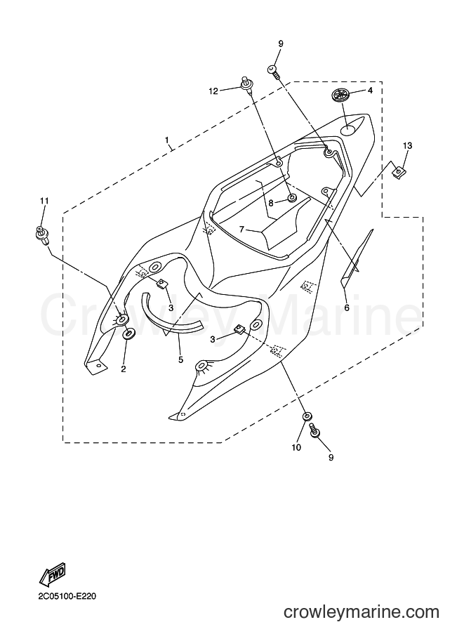 Yamaha Motors YZF-R6 (2C07) [010] - SIDE COVER