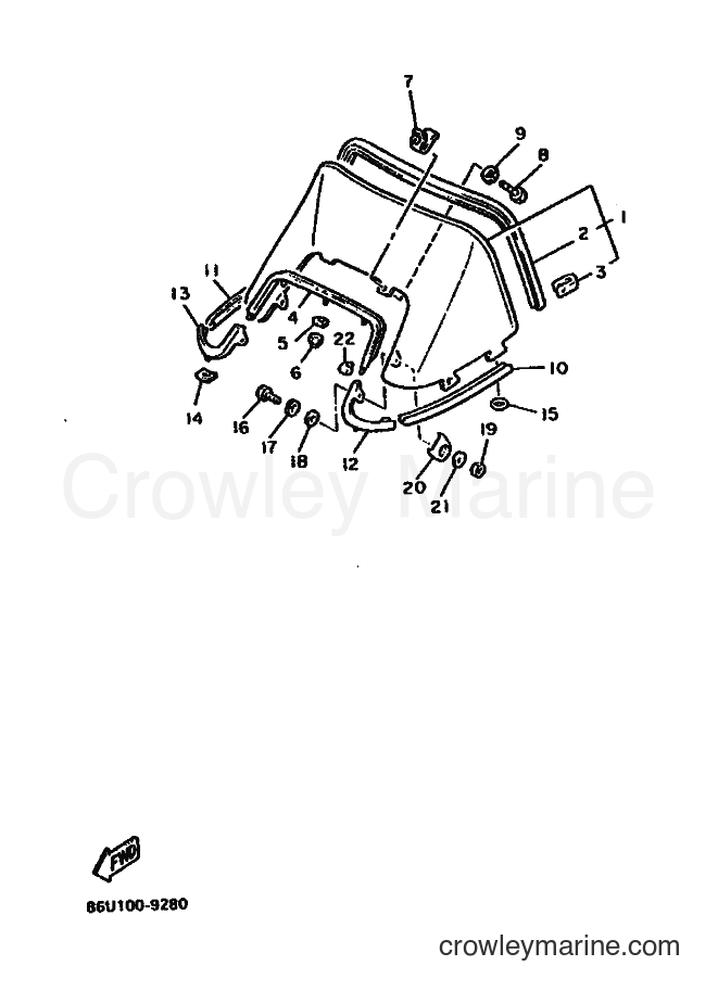 Yamaha Motors SR540 (88U1) [020] - WINDSHIELD