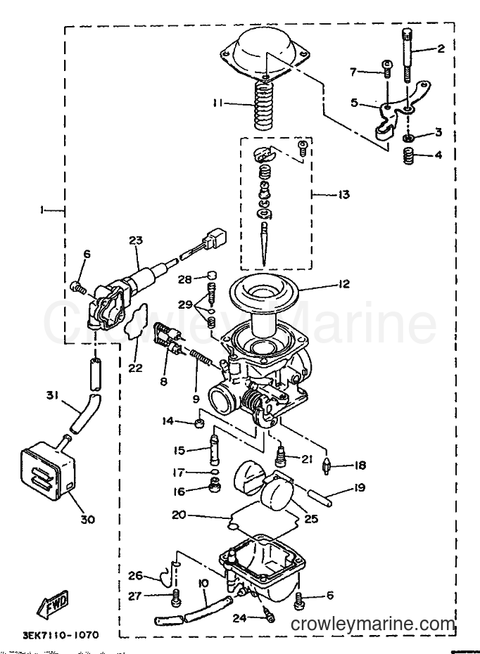 1993 Scooter XC125 - XC125 (3TE5) [999] - CARBURETOR