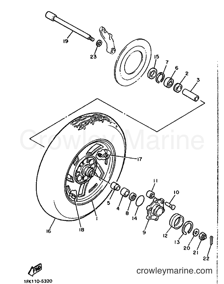 1992 Cruiser VMX1200 - VMX1200 (2EN) [999] - REAR WHEEL