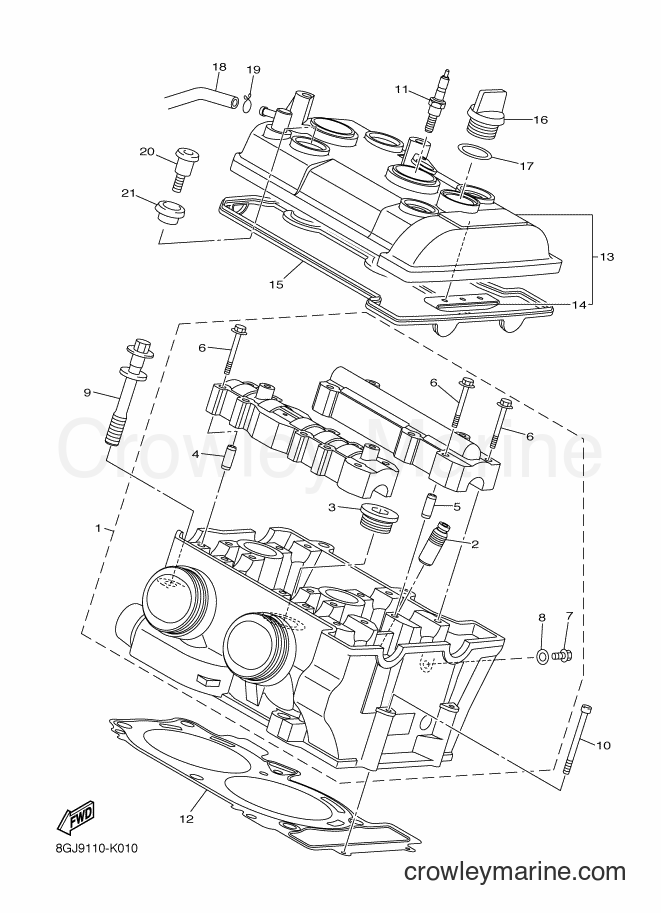 2013 Snowmobile RPZ50M - RPZ50M (8GPE) [010] - CYLINDER HEAD