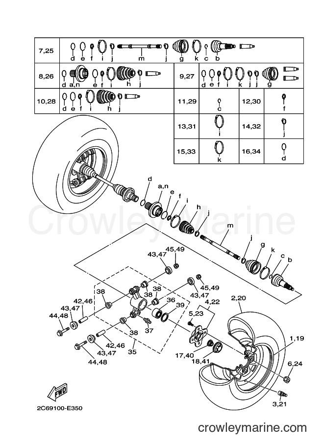 2006 ATV YFM660FWA - YFM660FWA (2C6M) [010] - REAR WHEEL