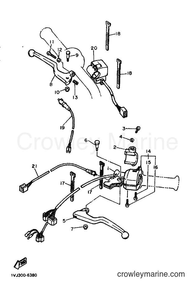 1986 Dirt Bike XT600ZS - XT600ZS (1VJ) [999] - HANDLE SWITCH & LEVER