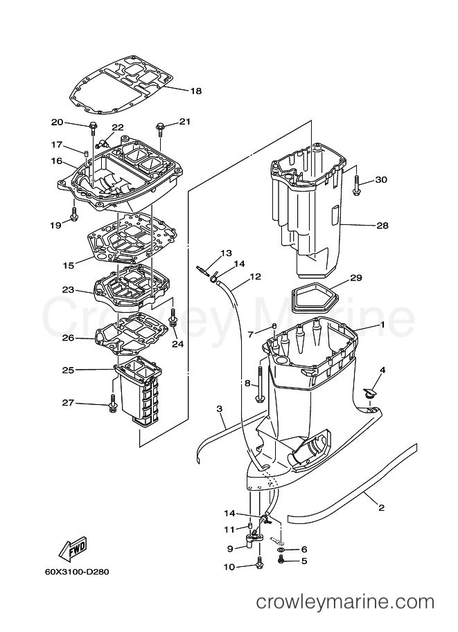 Yamaha Motors VZ200TLR (6P53) [020] - UPPER CASING