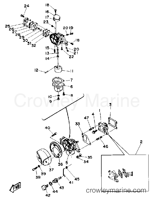 Yamaha Motors 4MSHQ - INTAKE CARBURETOR