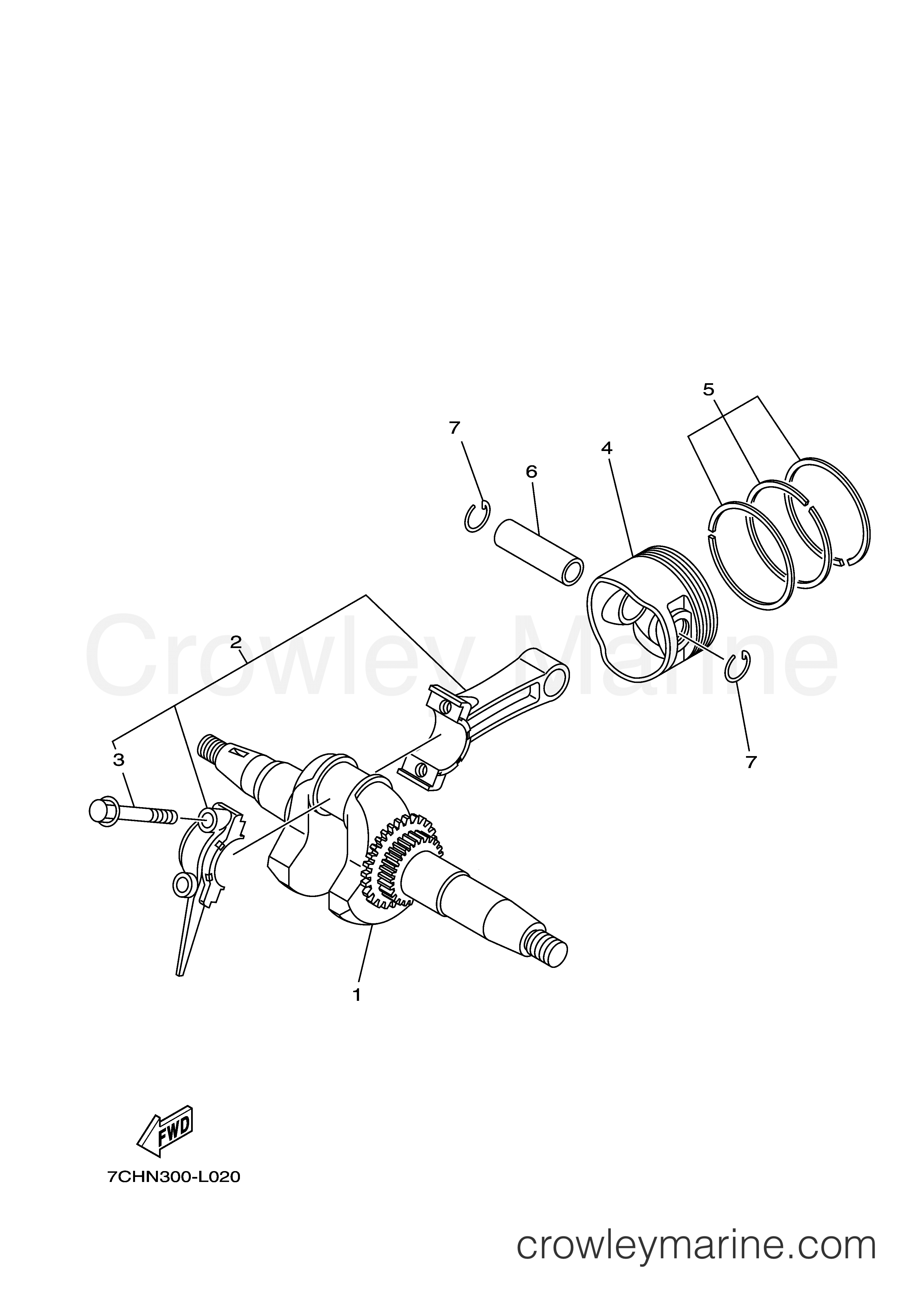 Yamaha Motors EF30ISEBQ - CRANKSHAFT PISTON
