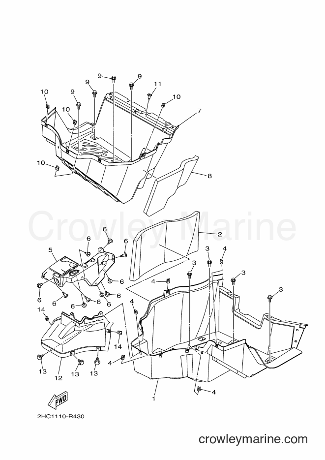 2017 ATV YXZ1000E - YXZ1000E (2HCB) [010] - STAND & FOOTREST