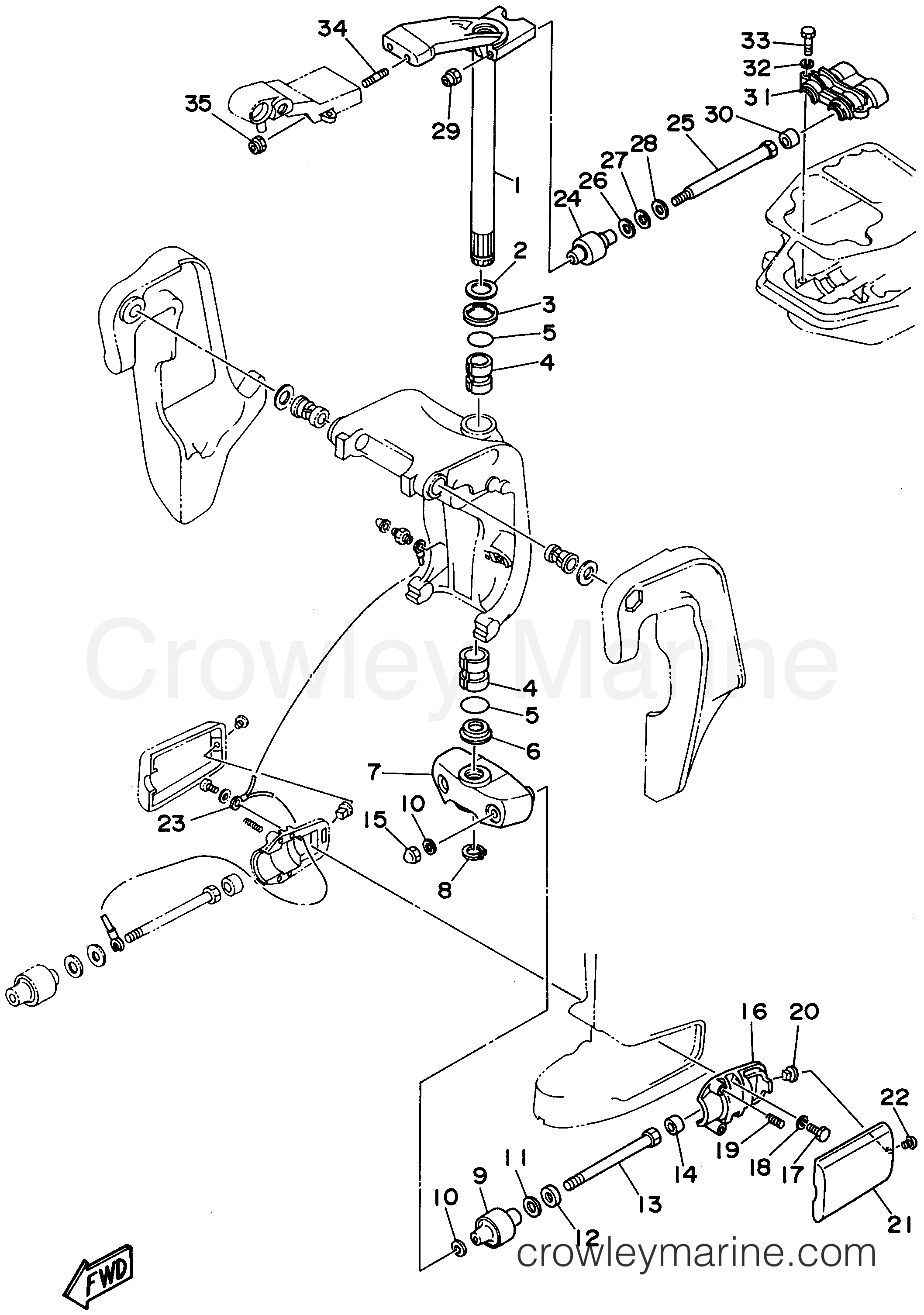 Yamaha Motors E75MLHW - BRACKET 2