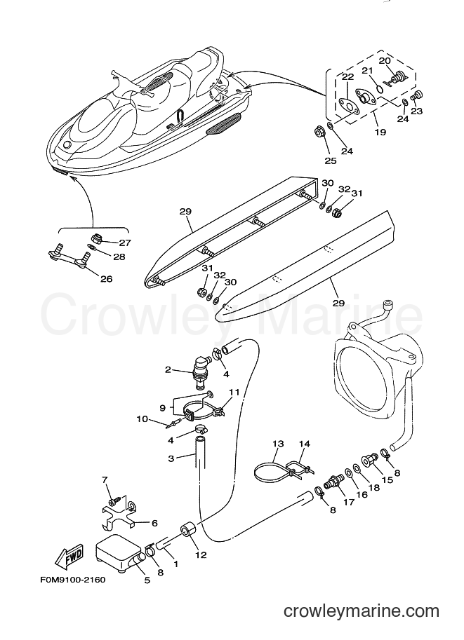 Yamaha Motors XL700-A (F0M9) [020] - HULL & DECK
