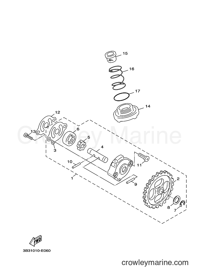 2009 Scooter XC50Y - XC50Y (3D18) [010] - OIL PUMP