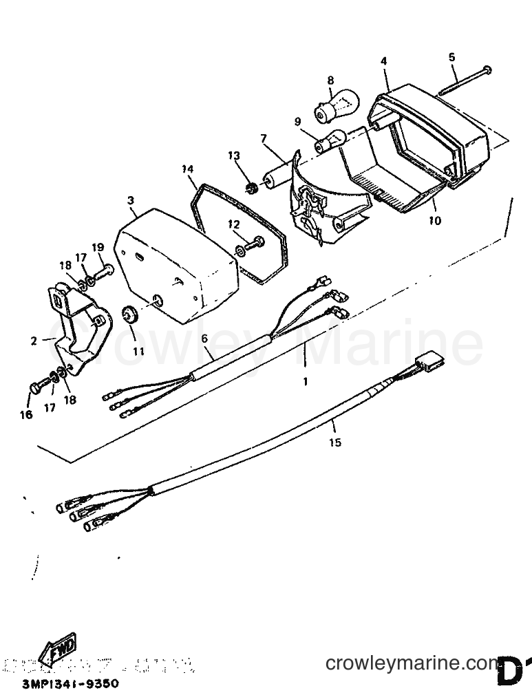 1989 Scooter DT50R - DT50R (3MP1) [999] - TAILLIGHT