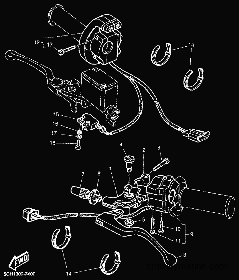 2000 Dirt Bike TT600R - TT600R (5CH3) [010] - HANDLE SWITCH & LEVER