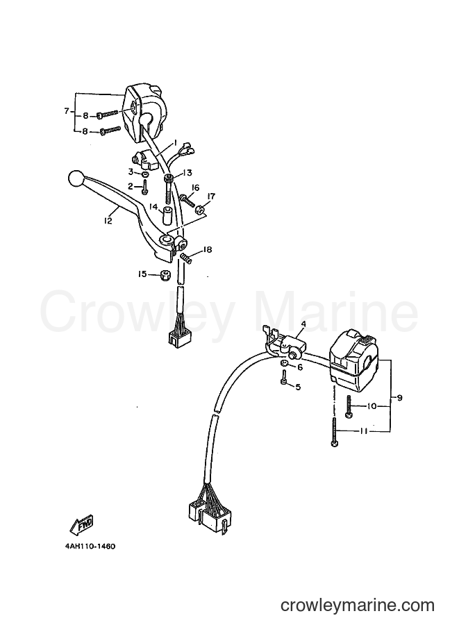 1992 Sport Bike FJ1200 - FJ1200 (4AH6) [010] - HANDLE SWITCH & LEVER