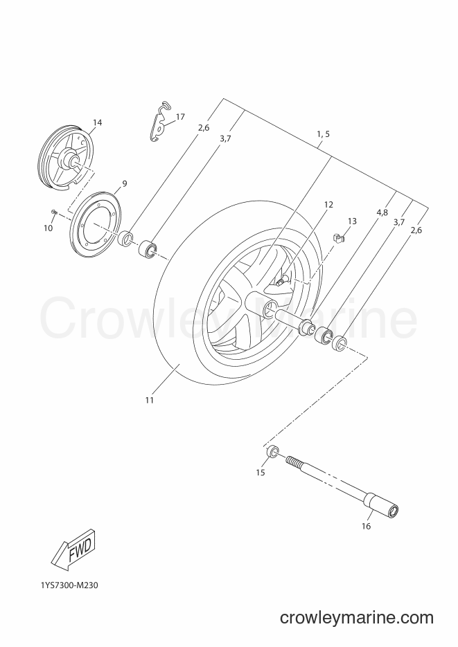 Yamaha Motors YP250RA (1YS8) [020] - FRONT WHEEL