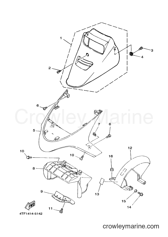1996 Scooter XC125TR - XC125TR (4TH4) [999] - FRONT FENDER