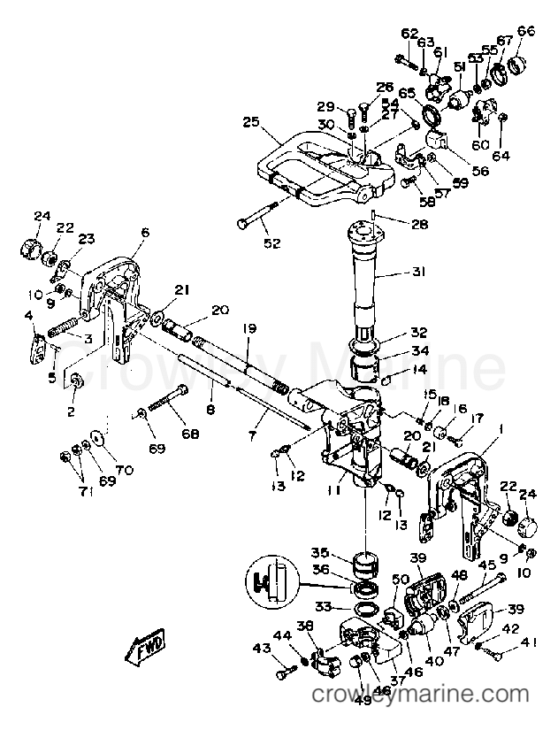 Yamaha Motors CV40ELD - BRACKET 1