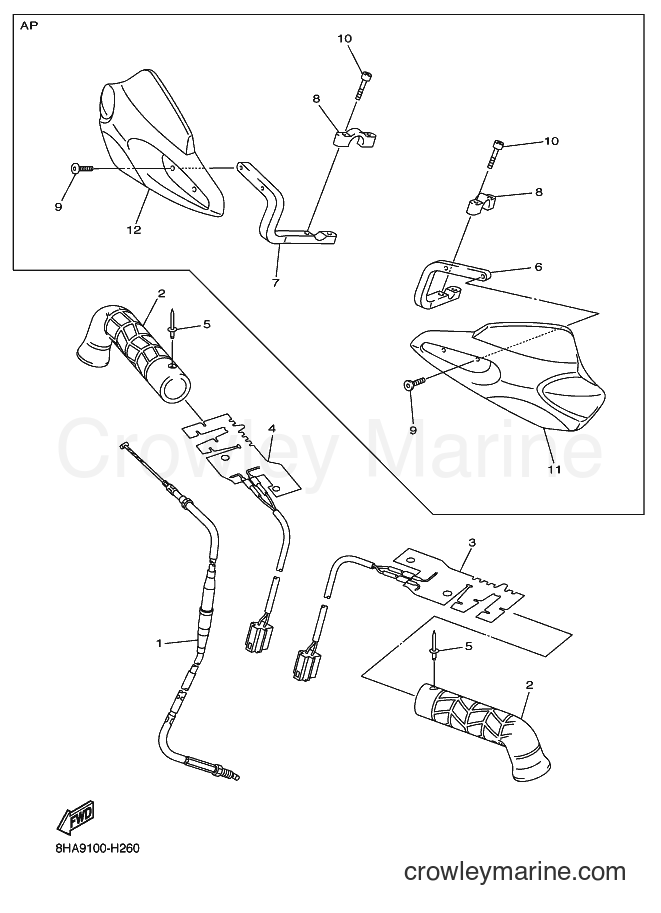 Yamaha Motors RFX10RM (8HAA) [010] - CONTROL CABLE