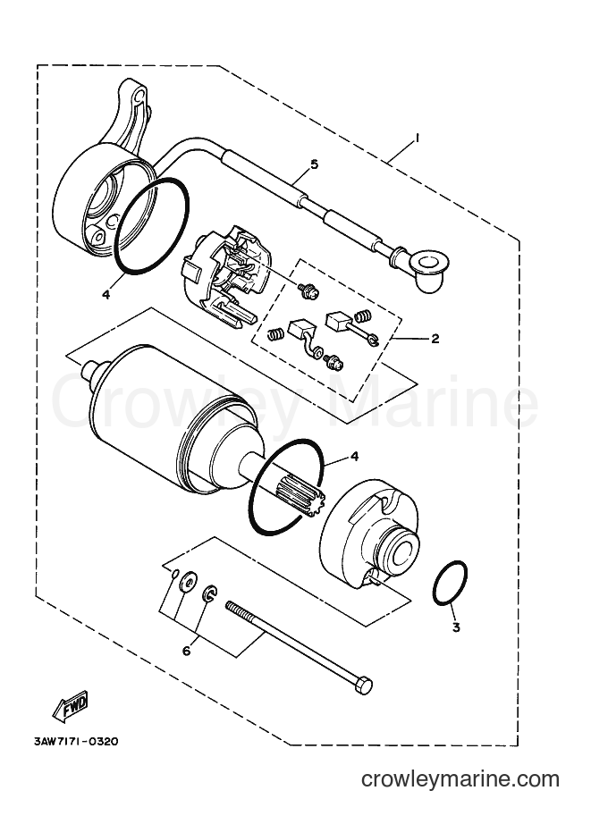 1991 Dirt Bike TW200E - TW200E (3AWA) [010] - STARTING MOTOR