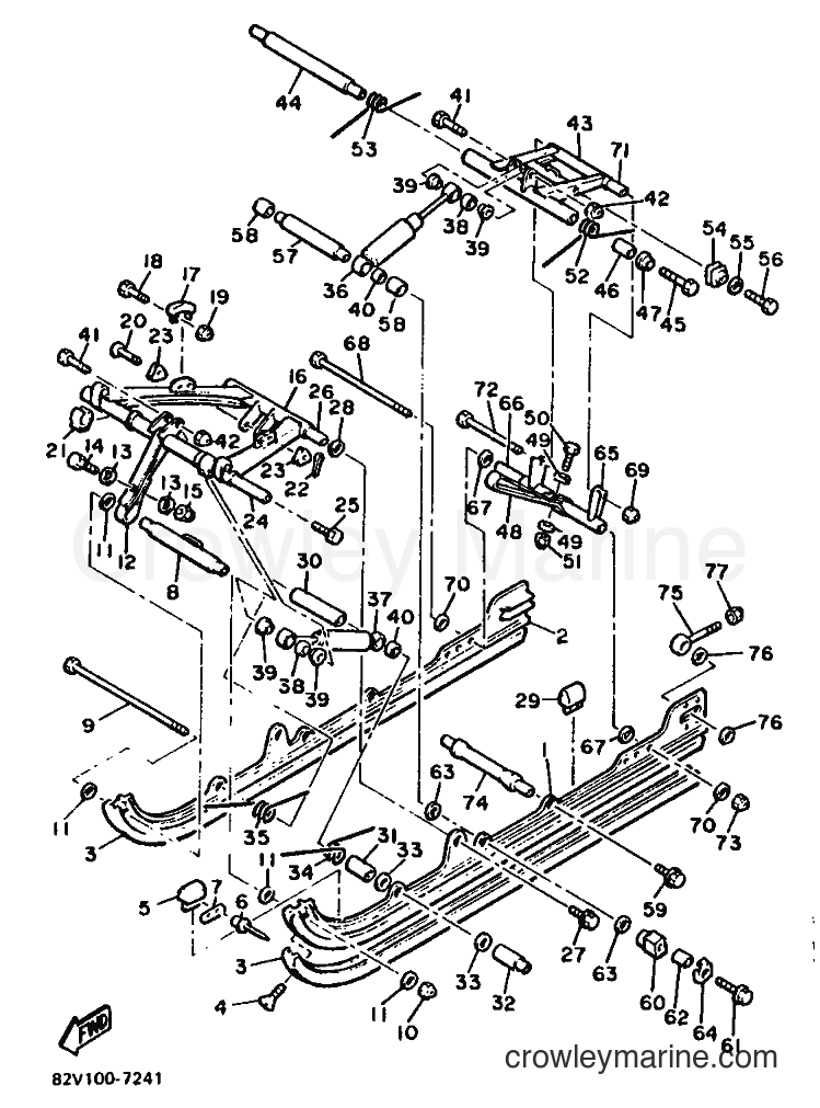 1988 Snowmobile PZ480 - PZ480 (84J0) [030] - TRACK SUSPENSION 2