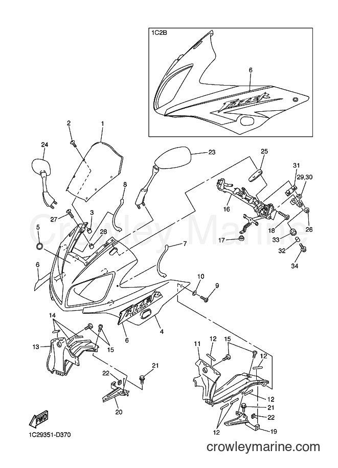 Yamaha Motors FZS1000 (1C29) [010] - COWLING 1