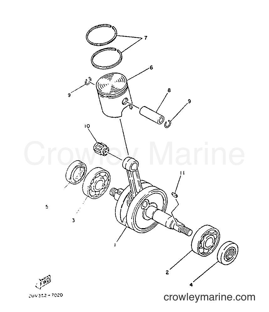 1987 Scooter TZR75 - TZR75 (2UV) [999] - CRANKSHAFT & PISTON